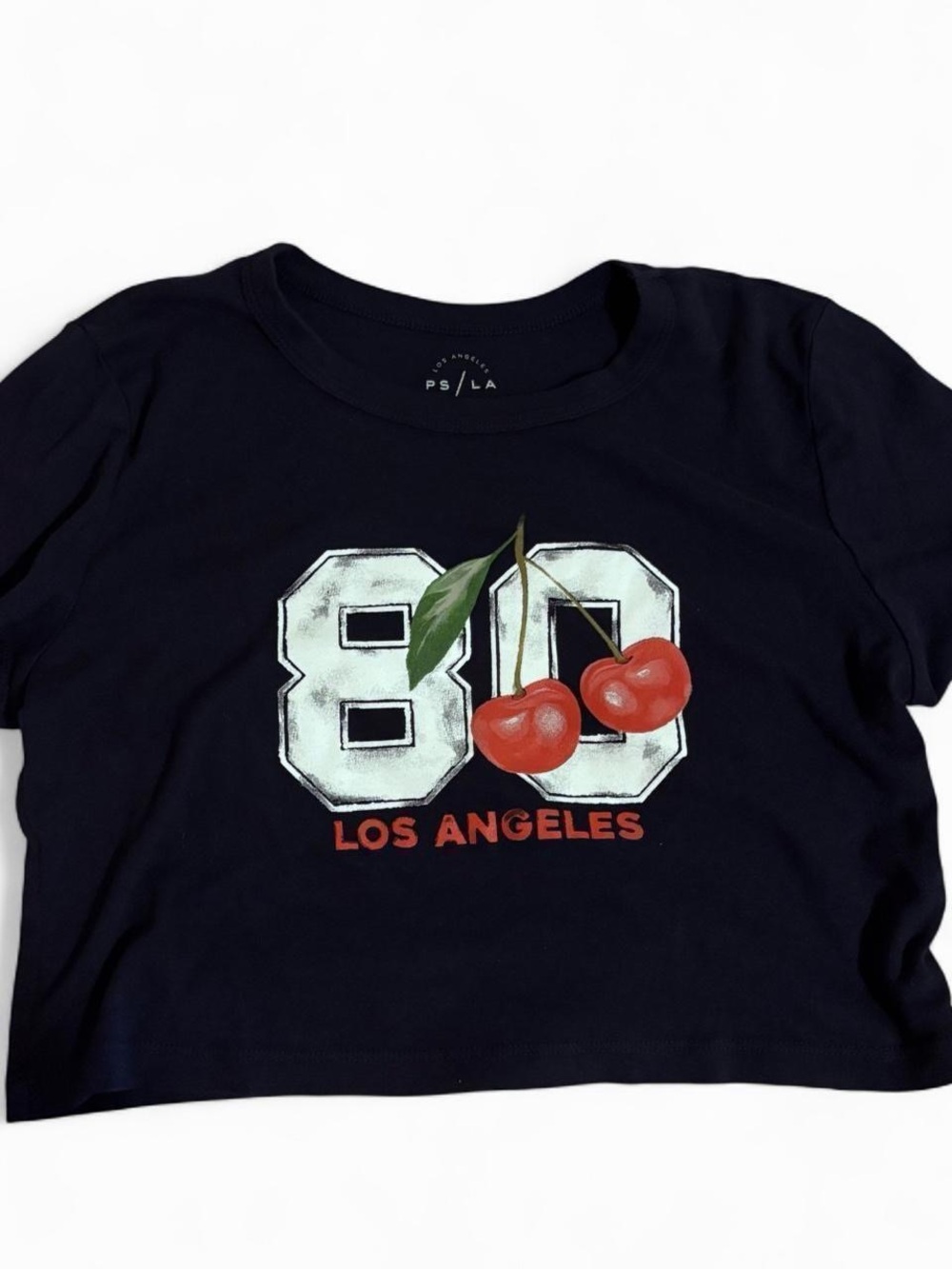 Kids Navy '80 Los Angeles' Cherry Graphic Tee